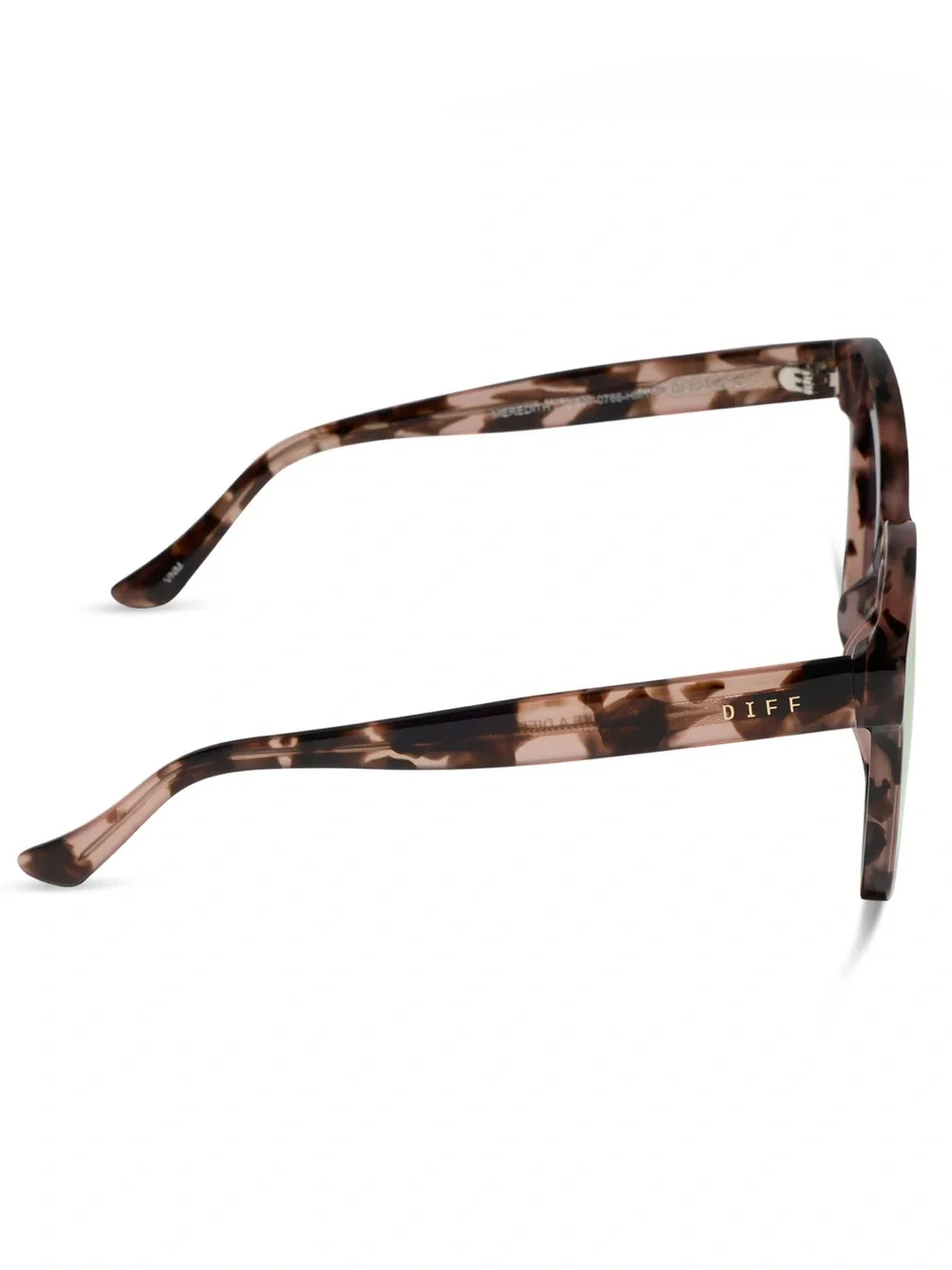 DIFF Meredith II Sunglasses Himalayan Tortoise Frame Taupe Mirror Lens NWT
